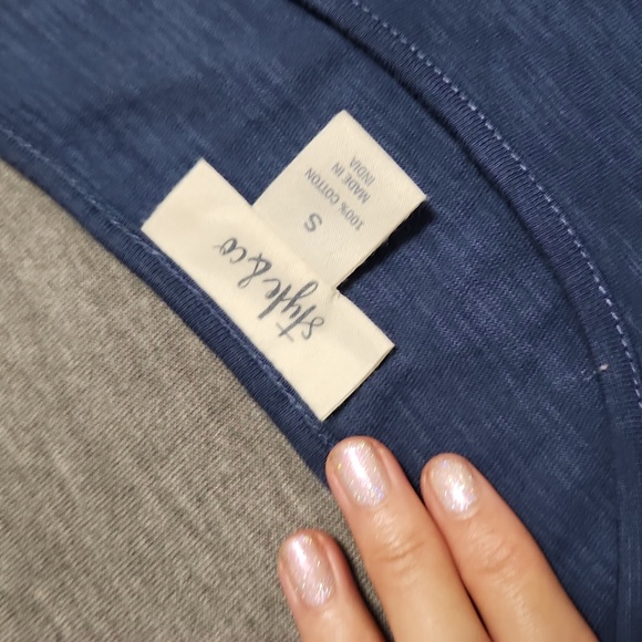 Style & Co. Boho 3/4 Bell Sleeve Babydoll Peplum High-Low Blouse Top Shirt - Picture 7 of 11